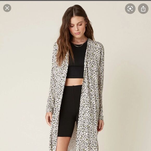 BB Dakota Off Duty Meow Down Duster Cardigan NWT - Picture 7 of 7